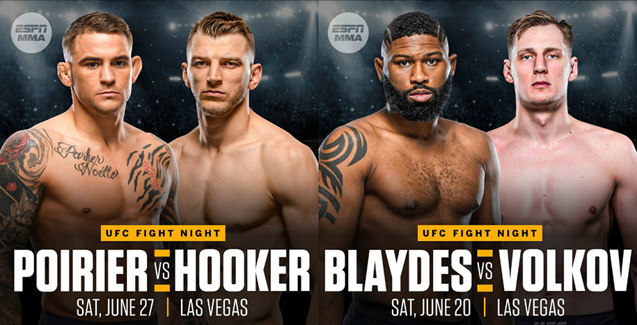 UFC công bố Fight Card 2 sự kiện cuối cùng trong tháng 6