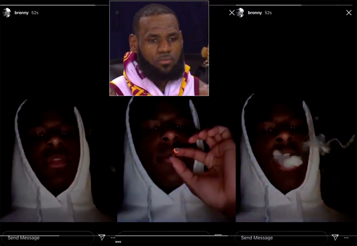 Video: Con trai LeBron James gây sốc khi công khai... hút cần? Video: Con trai LeBron James gây sốc khi công khai... hút cần?