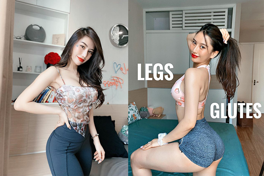 Bài tập vòng 3 căng tròn, gợi cảm của “Nữ hoàng phòng gym” Trang Lê