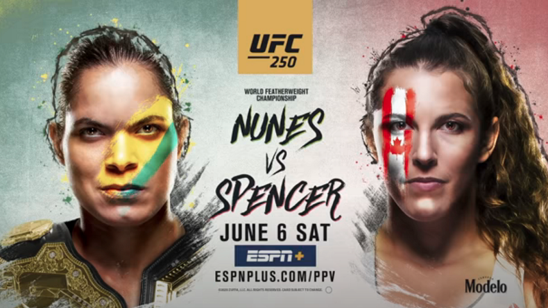 Lịch thi đấu UFC 250 9h00 sáng Chủ Nhật ngày 7 tháng 6