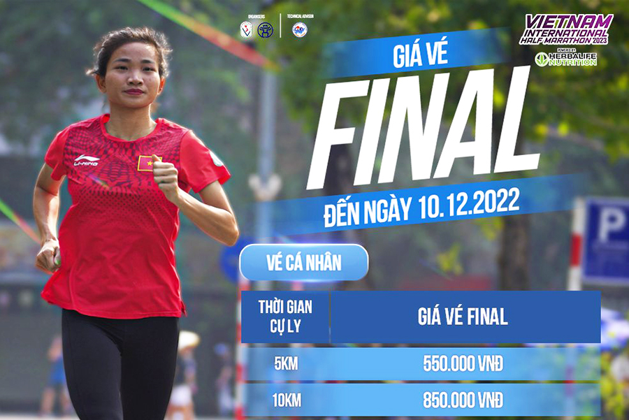Gia hạn đăng ký Giải Bán Marathon Quốc tế Việt Nam 2023 tài trợ bởi Herbalife Nutrition thêm 10 ngày