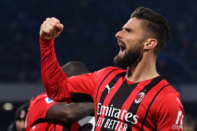 Giroud với những bàn thắng có sức nặng cho Scudetto của AC Milan