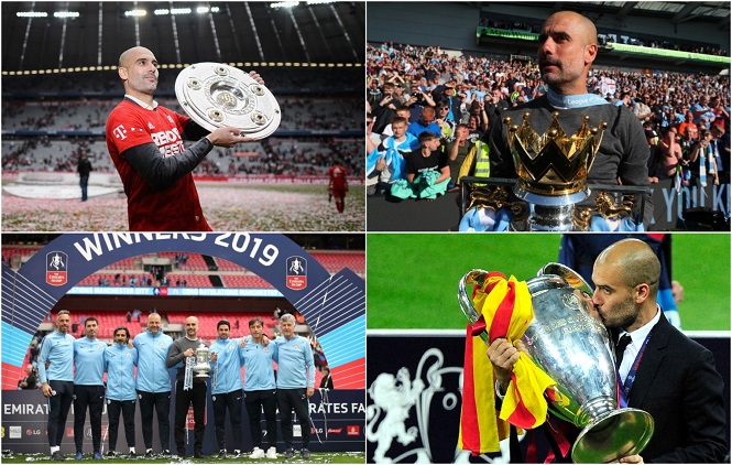 Guardiola với số trận trung bình cho mỗi danh hiệu gây kinh ngạc