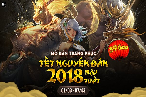 Riot Games tung 3 bộ trang phục LMHT nhân dịp Tết Nguyên Đán 2019