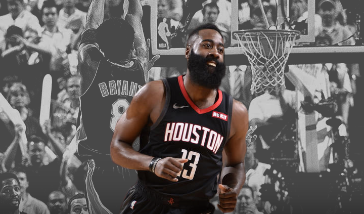 "Thần râu" James Harden xuất sắc đạp đổ cột mốc của Kobe Bryant