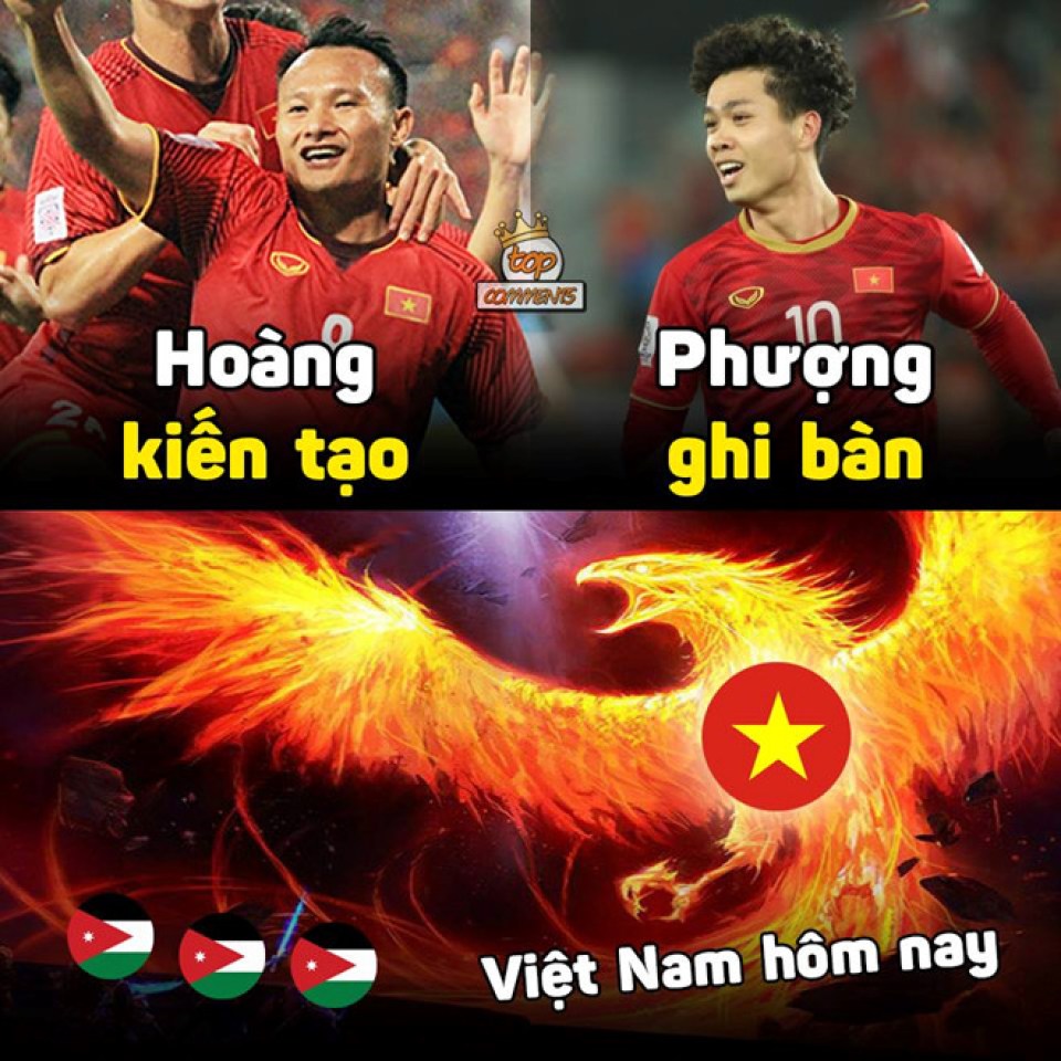 Ảnh chế sau chiến thắng của Việt Nam: Phượng - Hoàng "bay cao", Văn Lâm hóa người nhện