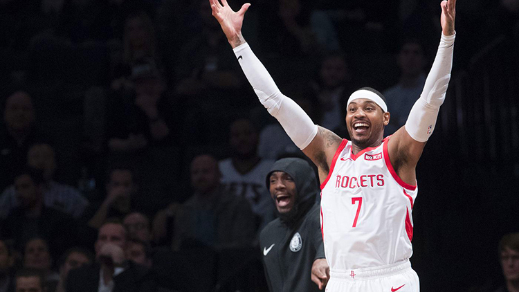 Houston Rockets thoát nạn, còn Carmelo Anthony tiếp tục chuyển đội bóng chỉ để... ngồi chơi xơi nước