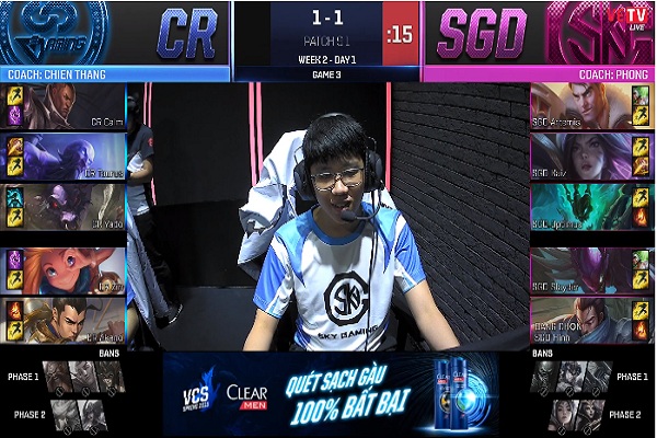 Kết quả VCS Mùa Xuân 2019 giữa SGD vs CR: Optimus góp mặt