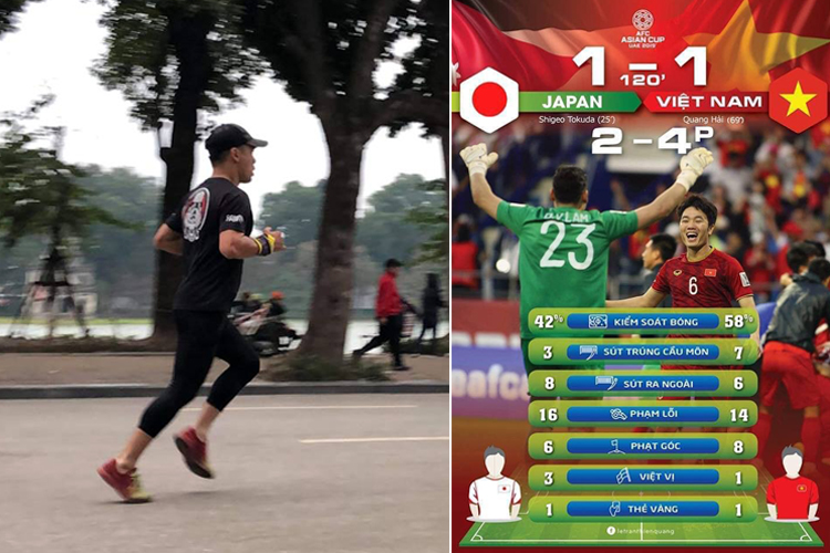 Runner Việt hào hứng dự đoán tỷ số trận tứ kết Asian Cup 2019 Việt Nam - Nhật Bản