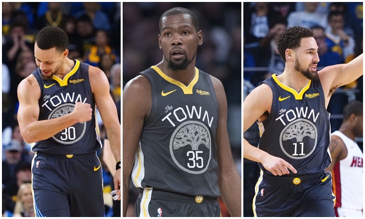 90 chính là con số thể hiện khả năng gánh team cực khủng của bộ 3 All-Star Golden State Warriors