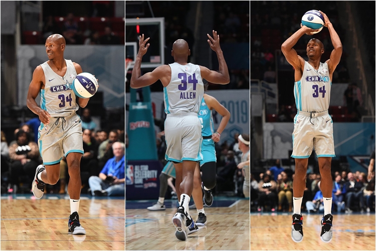 Kết quả NBA All-Star 2019: Ray Allen trở lại "quẩy" tưng bừng trận Celebrity Game với 2 quả 4 điểm