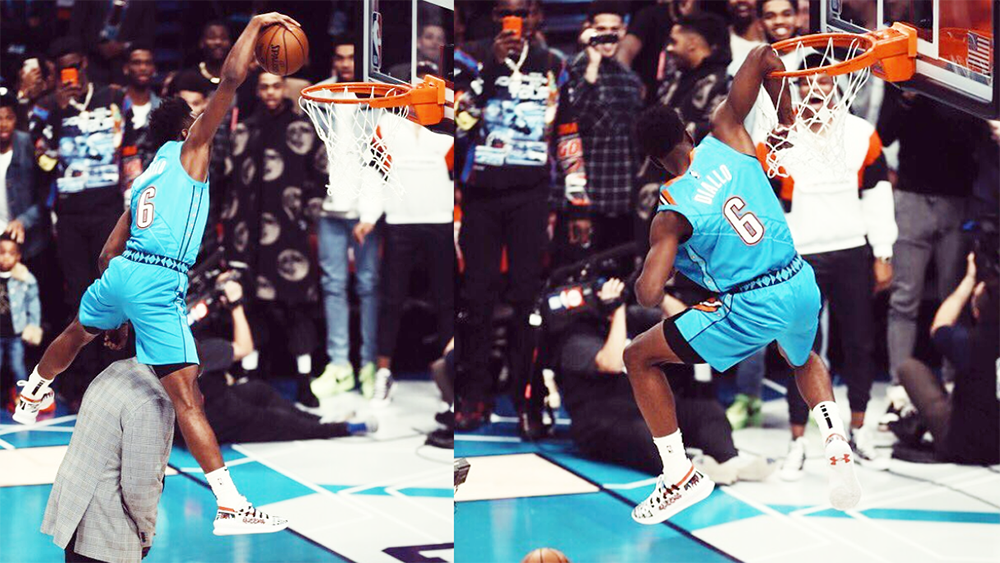 Hamidou Diallo giật sập mạng xã hội với cú dunk Vince Carter + Superman, lên ngôi vô địch Slam Dunk Contest
