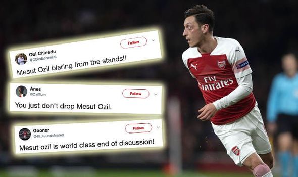 CĐV Arsenal phấn khích với sự trở lại của Ozil ở trận thắng BATE Borisov
