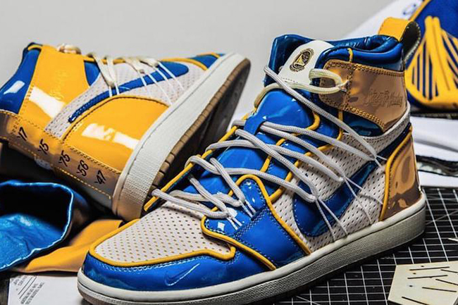 Ngắm nhìn siêu phẩm "Champion Tradition", mẫu Air Jordan 1 mừng 6 danh hiệu của Golden State Warriors