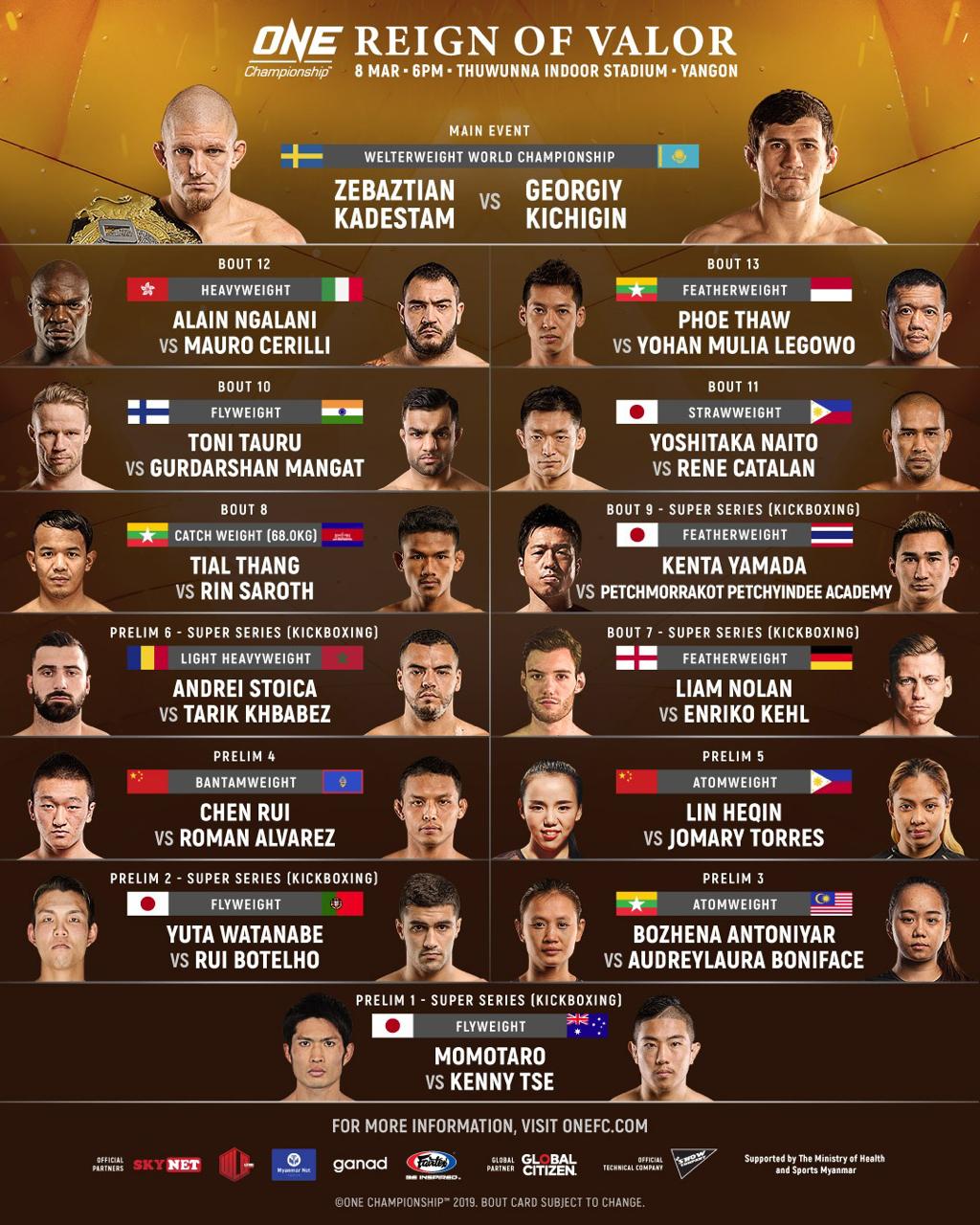 Zebaztian Kadestam bảo vệ ngôi vô địch hạng Welterweight trước Georgiy Kichigin Zebaztian Kadestam bảo vệ ngôi vô địch hạng Welterweight trước Georgiy Kichigin