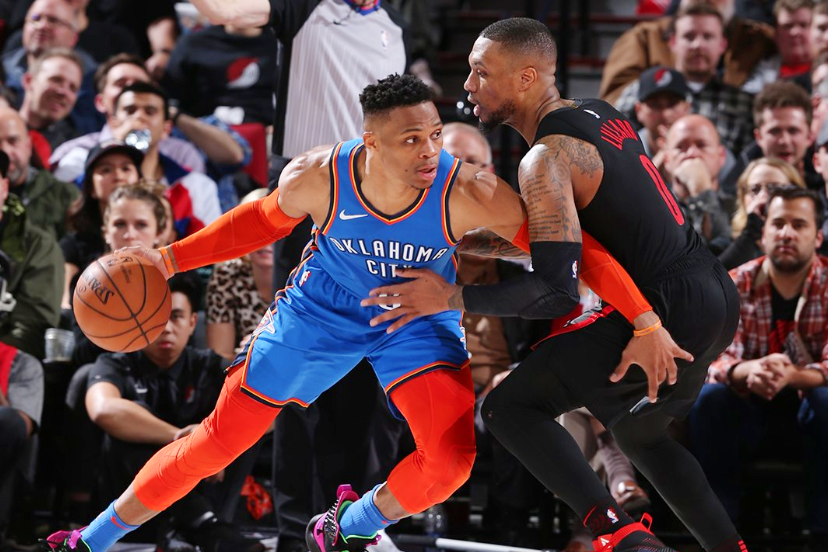 Russell Westbrook húc văng Jusuf Nurkic, tiện thể "múc" luôn Blazers trong trận đấu đầy tiểu xảo