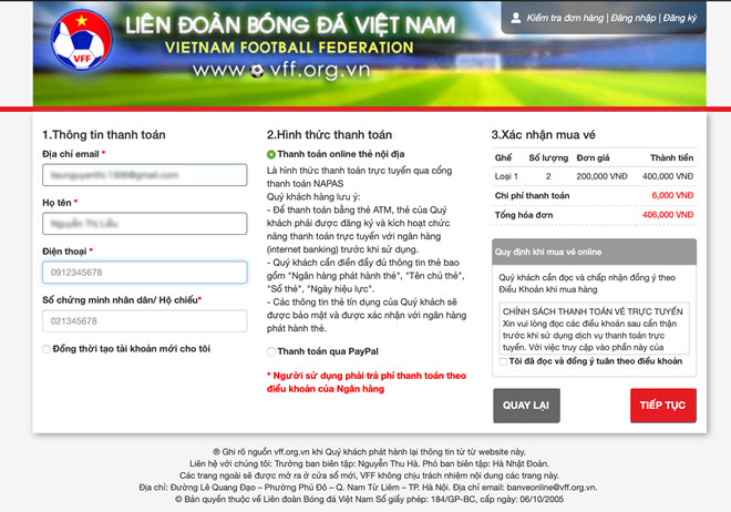 Hướng dẫn cách mua vé xem U23 Việt Nam