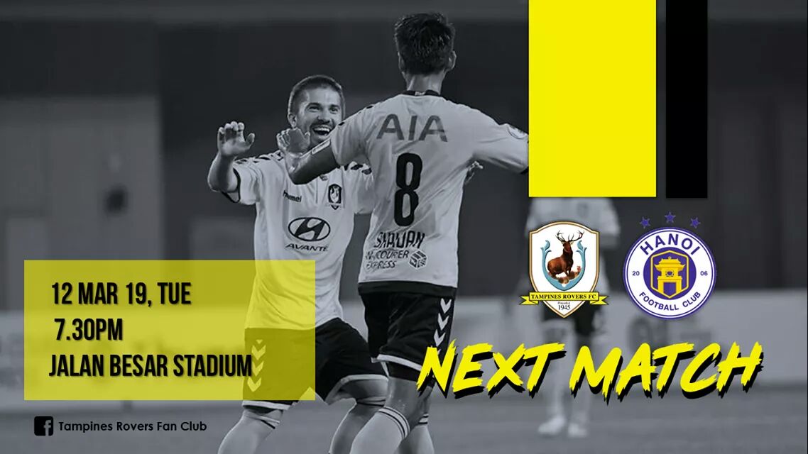 Xem trực tiếp Tampines Rovers vs Hà Nội FC trên kênh nào?