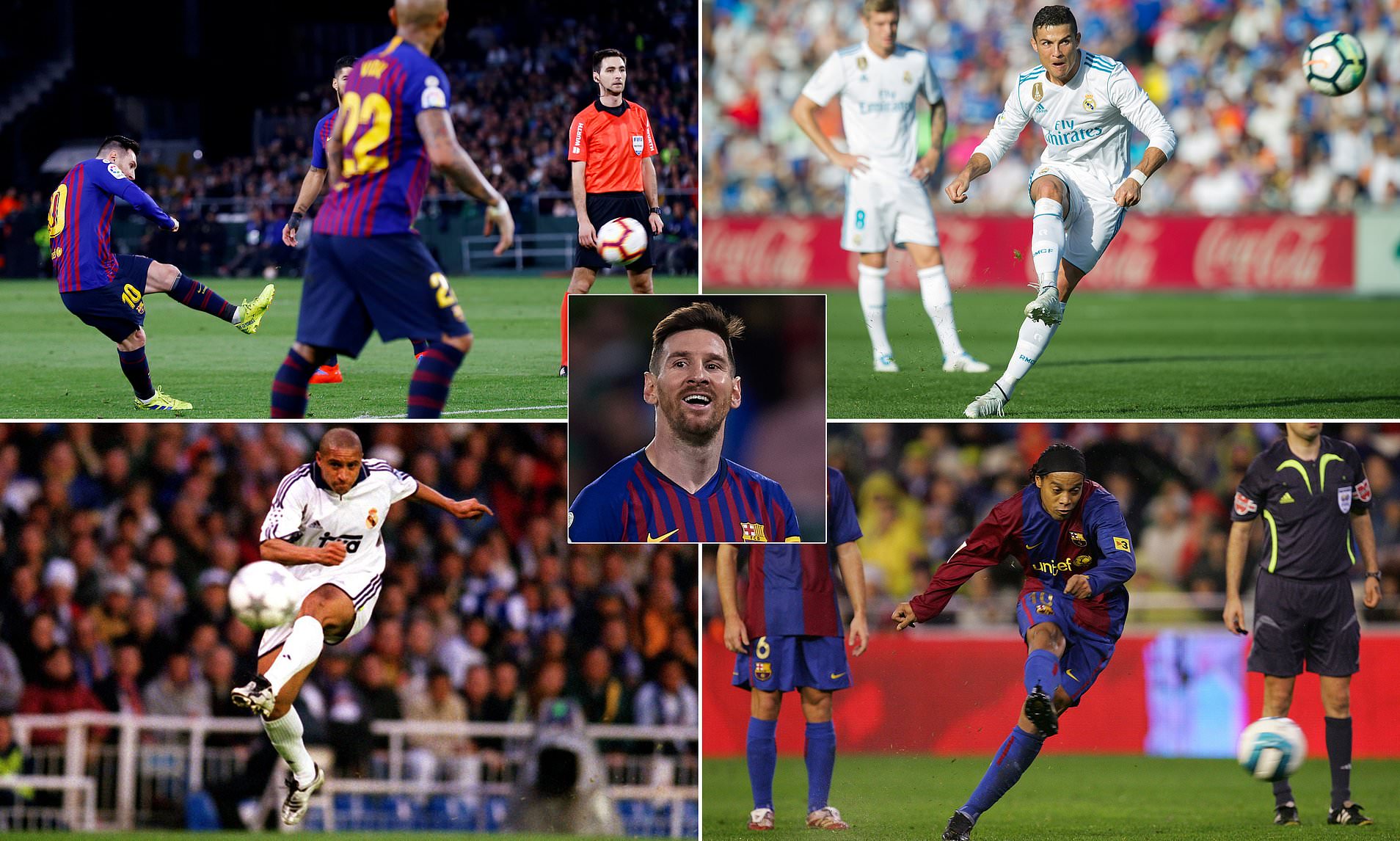Chỉ số cho thấy Messi sút phạt tốt hơn Ronaldo, Ronaldinho và Roberto Carlos