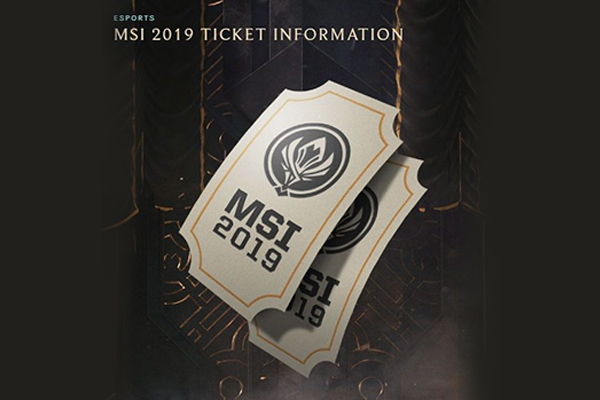 Chính thức mở bán vé Vòng Play-in (tại HCM) và Vòng bảng (tại HN) MSI 2019 Chính thức mở bán vé Vòng Play-in (tại HCM) và Vòng bảng (tại HN) MSI 2019