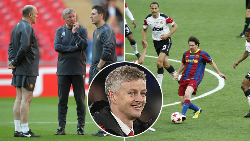 Dự liệu như thần, Sir Alex sớm lên kế hoạch ngăn chặn Messi cho Solskjaer