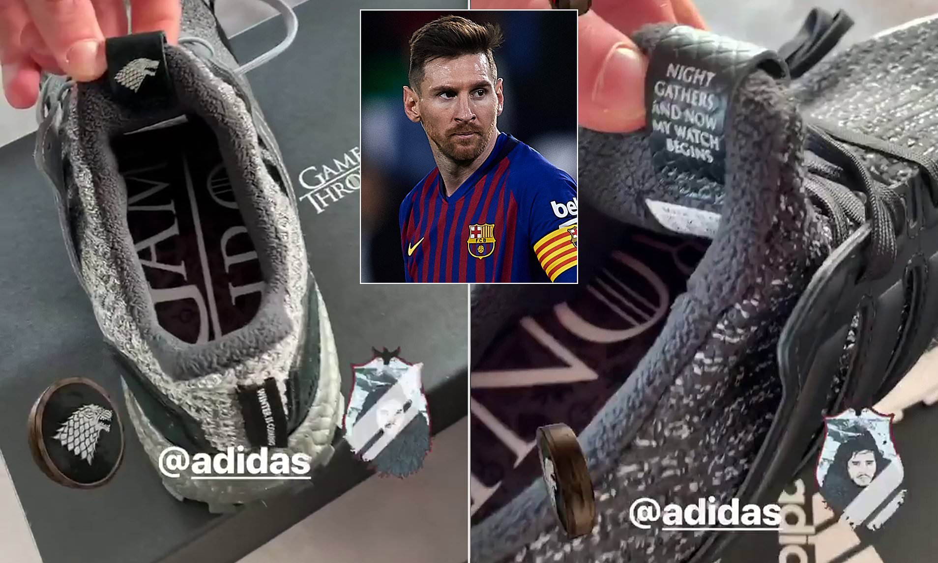 Messi nhận bộ sưu tập giày đặc biệt phiên bản "Games of Thrones"