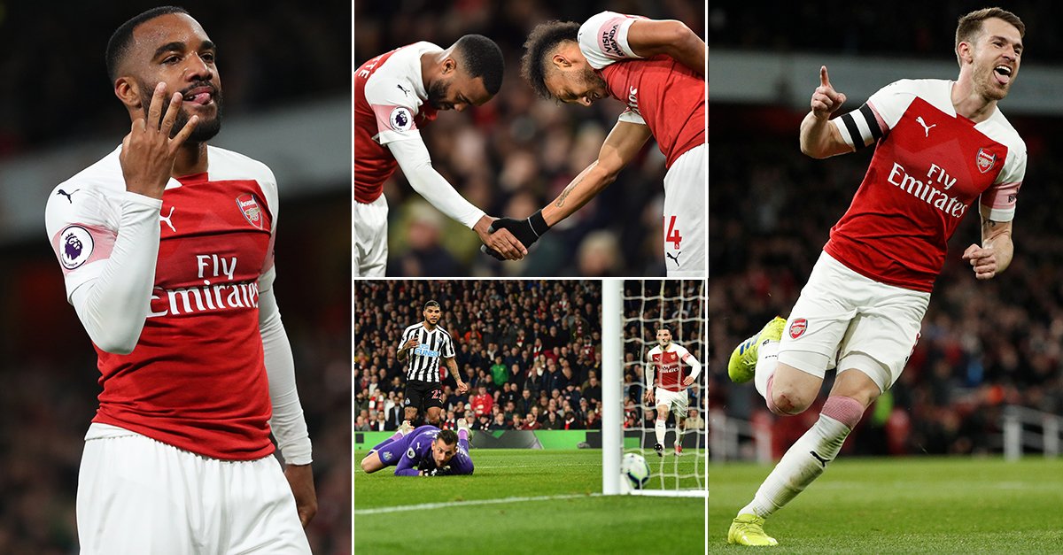 Hiệp 1 phi thường của Ramsey, Lacazette bùng nổ và những điểm nhấn trận Arsenal vs Newcastle
