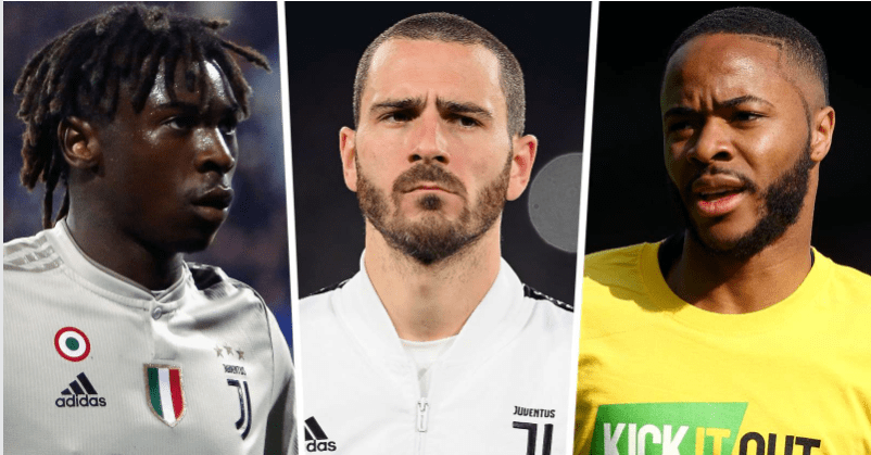 Bonucci nhận mưa gạch đá từ các ngôi sao quốc tế vì không bảo vệ Moise Kean