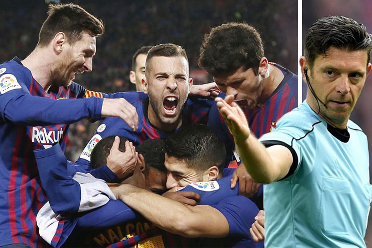 Barca đón điềm lành trọng tài trước đại chiến MU ở tứ kết Cúp C1