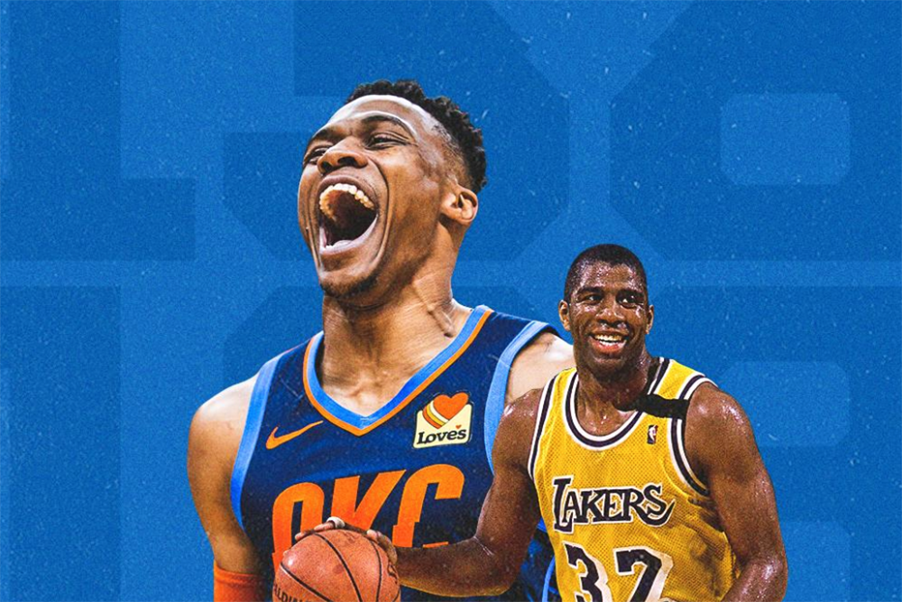 Sánh ngang huyền thoại Magic Johnson, Russell Westbrook khép lại mùa Regular Season lịch sử