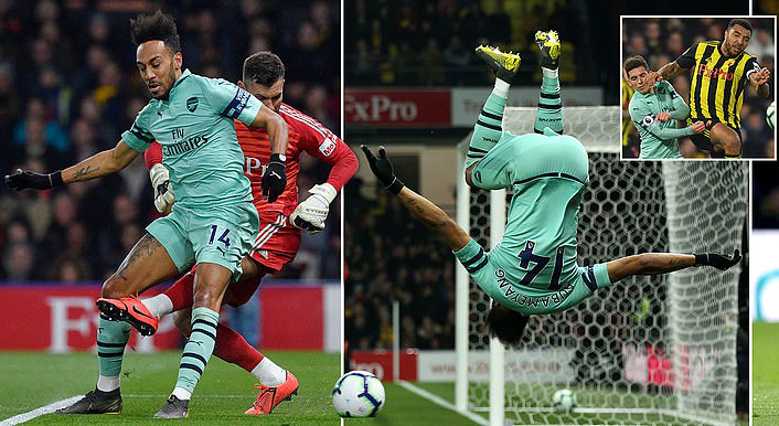 Aubameyang nhận quà, thẻ đỏ vô duyên và những điểm nhấn ở trận Watford vs Arsenal