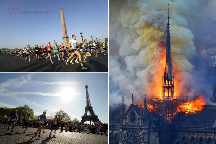 Nhà thờ Đức Bà chỉ còn trong ký ức những runner dự Paris Marathon Nhà thờ Đức Bà chỉ còn trong ký ức những runner dự Paris Marathon