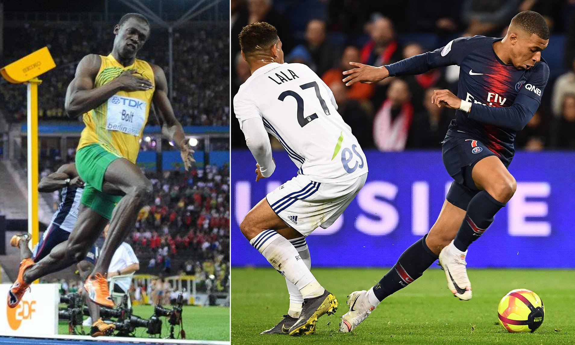 Mbappe gây kinh ngạc với tốc độ nhanh hơn cả “Tia chớp” Usain Bolt