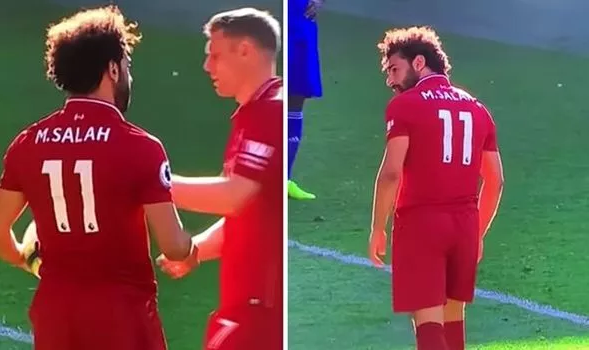Tại sao Salah lại tỏ ra căng thẳng với Milner khi Liverpool hưởng phạt đền?