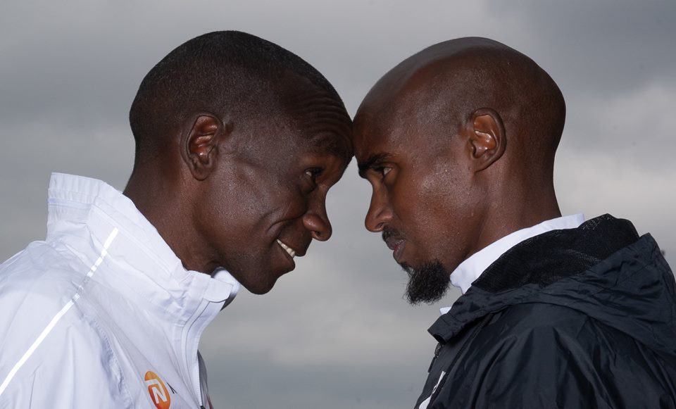 Hai huyền thoại Mo Farah - Eliud Kipchoge hội ngộ chuẩn bị so tài tại London Marathon 2019