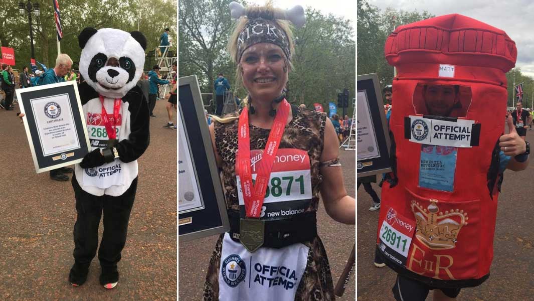 Kỷ lục Guinness trang phục kỳ lạ ‘nổ như mưa’ tại London Marathon 2019