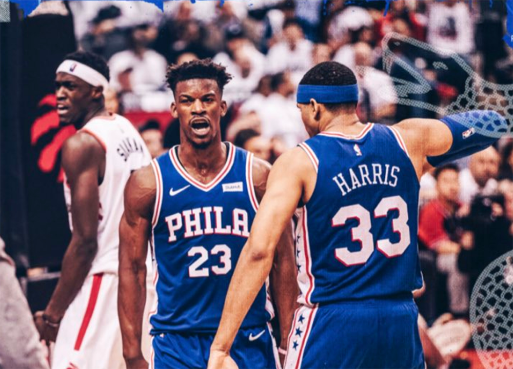 Jimmy Butler gánh tấn công, còn toàn đội 76ers lo phòng thủ khiến Kawhi Leonard và Raptors bó tay toàn tập