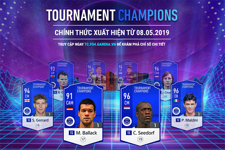 Fifa Online 4 cập nhật thẻ mùa giải Tournament Champions, ra mắt nhiều huyền thoại