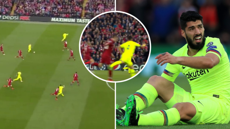 Chơi xấu, Suarez bị Andy Robertson troll sấp mặt sau khi Liverpool đả bại Barca