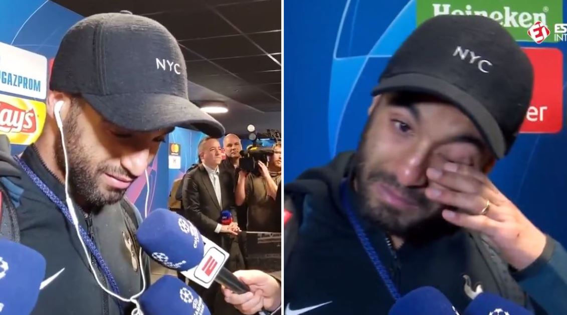 Người hùng Moura của Tottenham vừa trả lời phỏng vấn vừa khóc