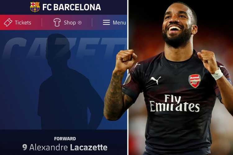 Hé lộ lý do Lacazette bất ngờ xuất hiện trên trang chủ Barcelona