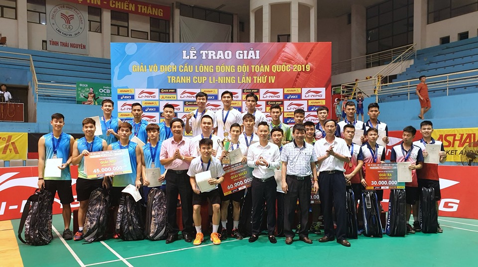 Nam TP.HCM, nữ Thái Bình vô địch Giải cầu lông đồng đội toàn quốc 2019