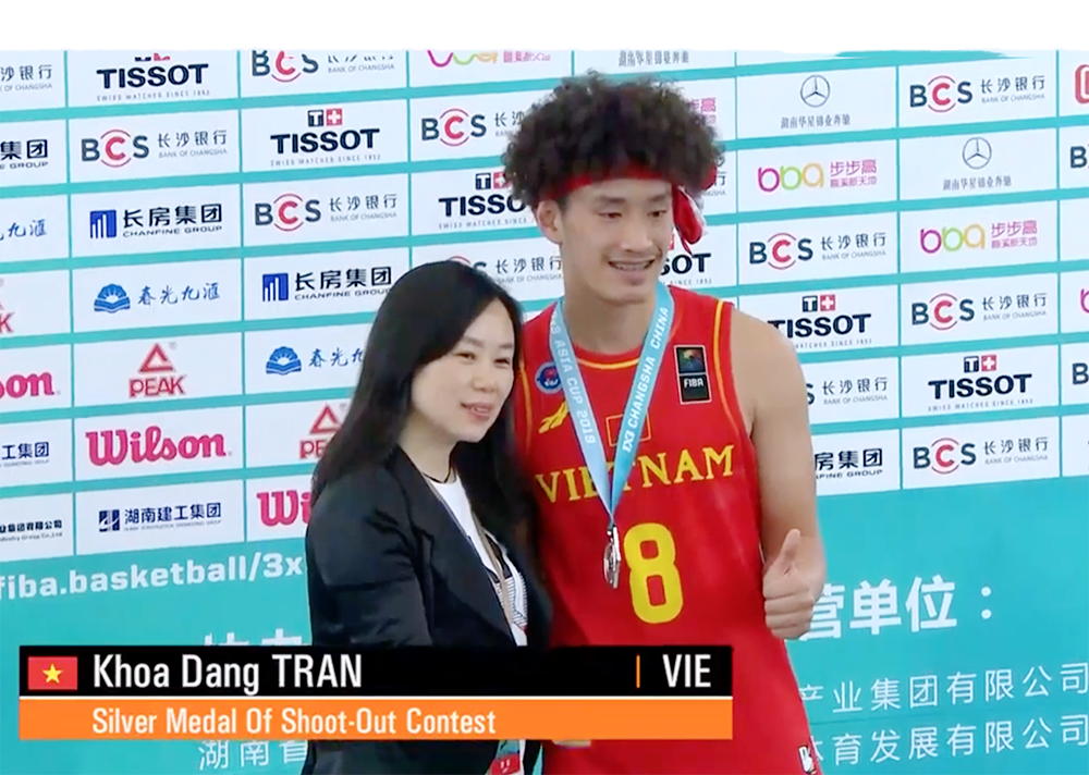FIBA 3x3 Châu Á 2019: Trần Đăng Khoa xuất sắc mang Huy chương bạc cho bóng rổ Việt Nam tại Shoot-Out Contest