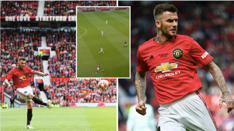 CĐV MU phát cuồng với màn trình diễn phi thường của David Beckham ở tuổi tứ tuần