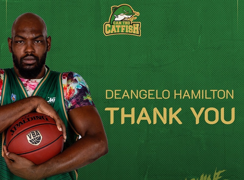 DeAngelo Hamilton chính thức chia tay Cantho Catfish trước thềm VBA 2019