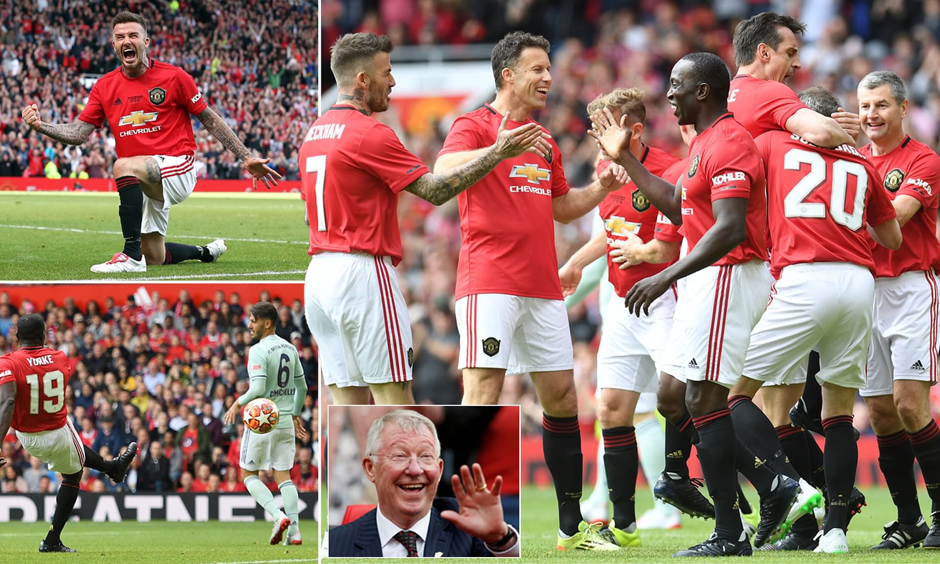 Sir Alex và các huyền thoại MU đưa NHM sống lại quá khứ với chiến thắng trước Bayern Munich