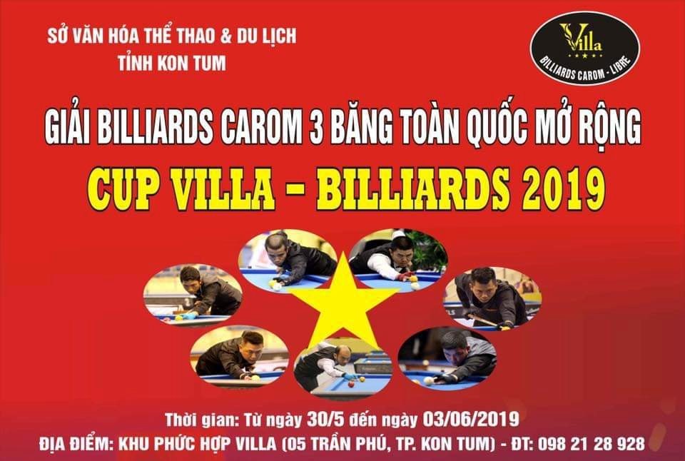 Xác định 16 cơ thủ vào vòng chung kết Giải billiards carom 3 băng toàn quốc mở rộng 2019