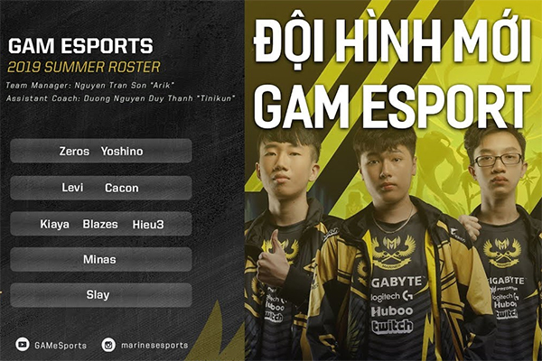 Lịch thi đấu của GAM Esports tại VCS mùa hè 2019