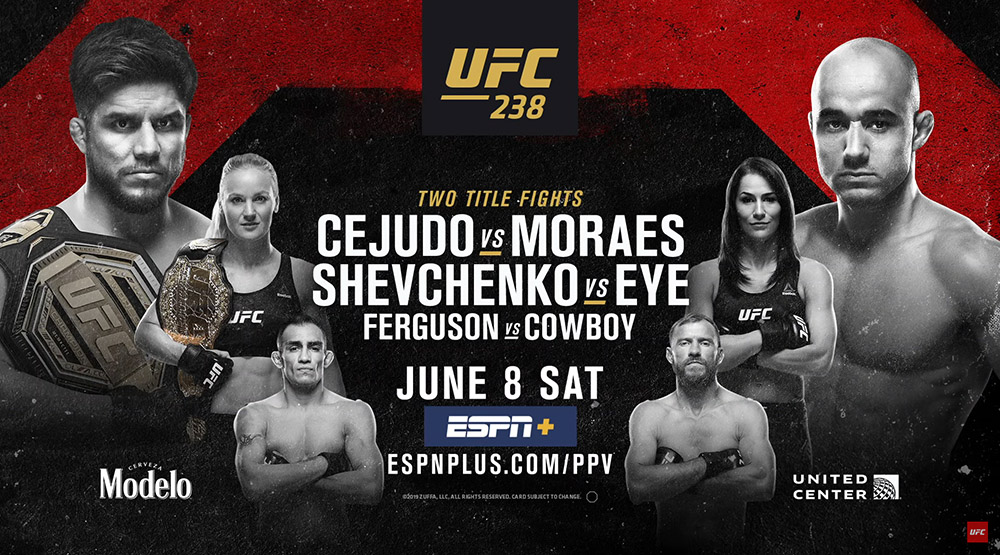 TRỰC TIẾP UFC 238: Henry Cejudo vs Marlon Moraes
