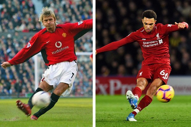 Alexander-Arnold được so sánh thế nào với huyền thoại tạt bóng Beckham?